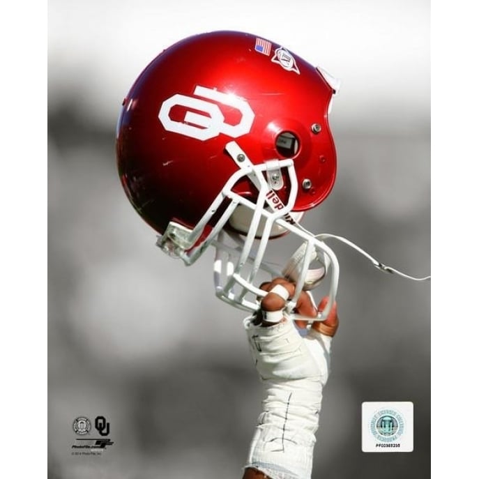 University of Oklahoma Sooners Helmet Spotlight Photo Print Image 1