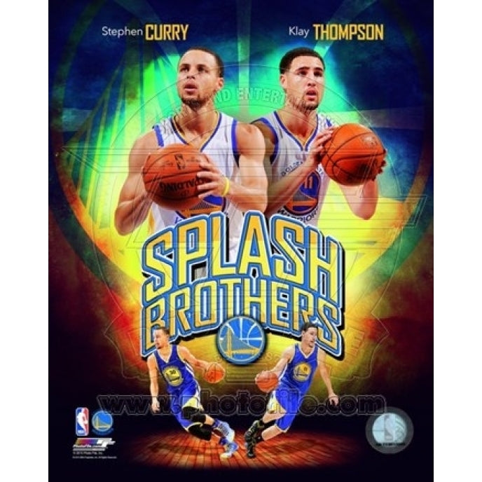 Stephen Curry and Klay Thompson Splash Brothers Portrait Plus Sports Photo Image 1