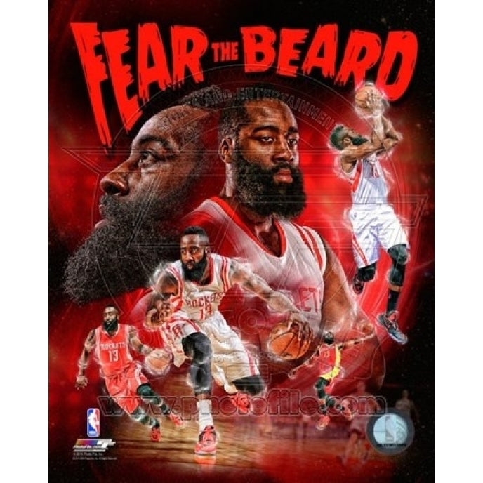 James Harden Fear the Beard Portrait Plus Sports Photo Image 1