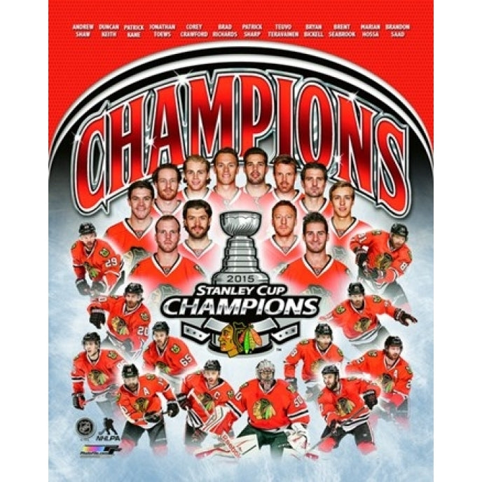 Chicago Blackhawks 2015 Stanley Cup Champions Composite Sports Photo Image 1