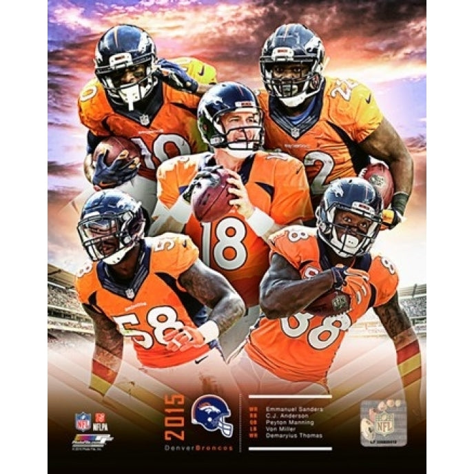 Denver Broncos 2015 Team Composite Sports Photo Image 1