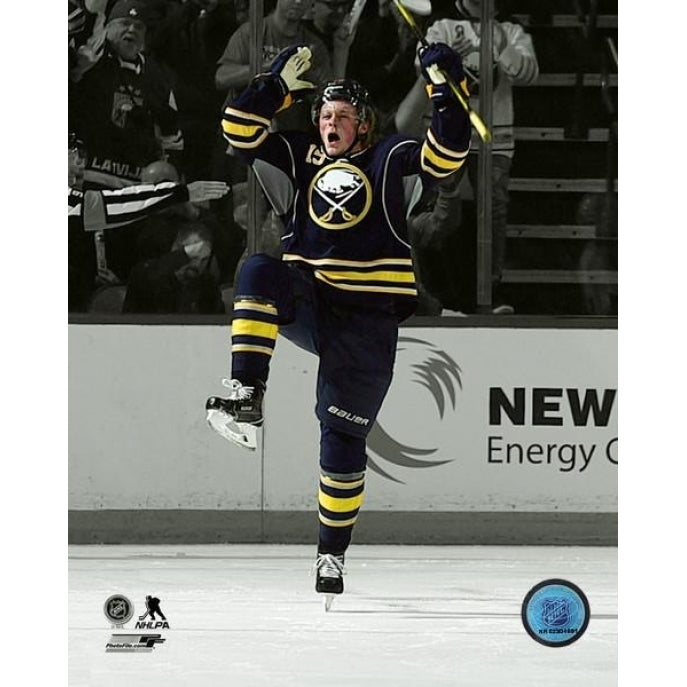 Jack Eichel celebrates his first NHL Goal- October 13 2015 Spotlight Photo Print Image 1