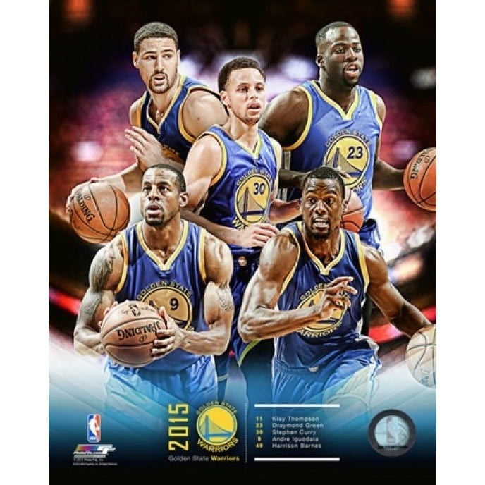 Golden State Warriors 2015-16 Team Composite Sports Photo Image 1