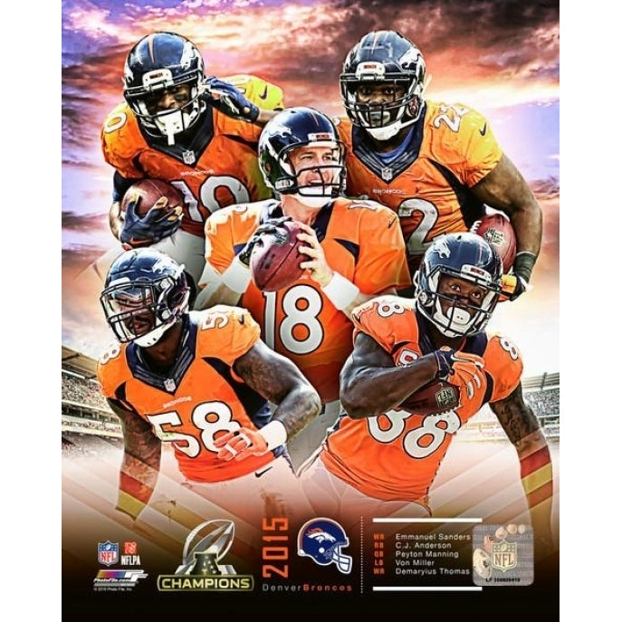 Denver Broncos 2015 AFC Champions Team Composite Photo Print Image 1