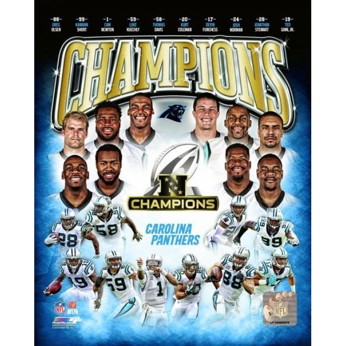 Carolina Panthers 2015 NFC Champions Composite Photo Print Image 1