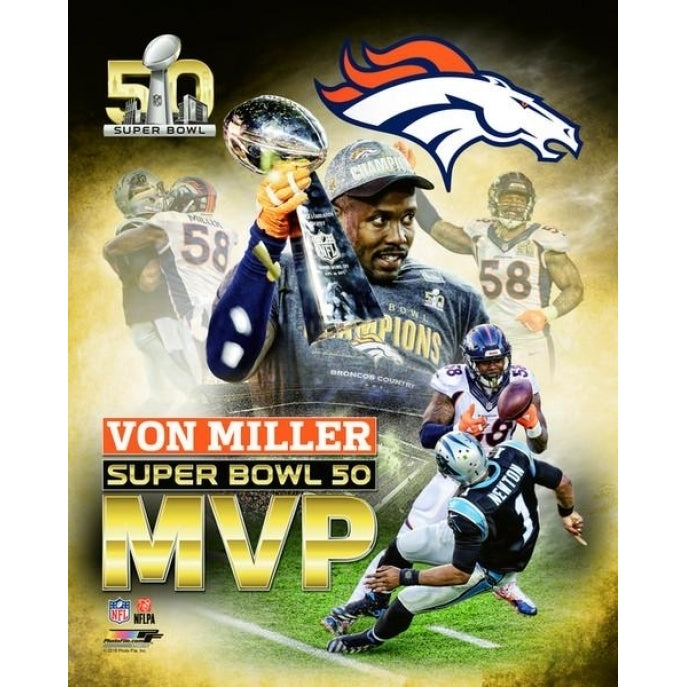 Von Miller Super Bowl 50 MVP Portrait Plus Photo Print Image 1