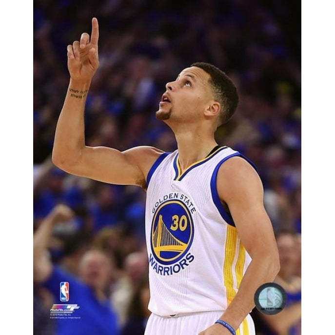 Stephen Curry during the Golden State Warriors NBA record 73rd win of the season- April 13 2016 Photo Print Image 1