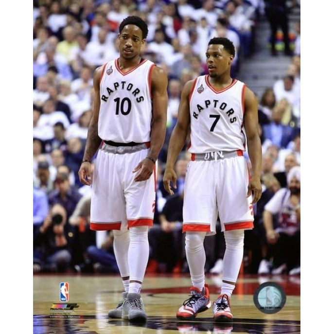 DeMar DeRozan and Kyle Lowry 2016 NBA Playoff Action Photo Print Image 1