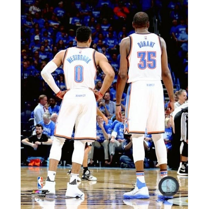 Russell Westbrook and Kevin Durant 2016 NBA Playoff Action Photo Print Image 1