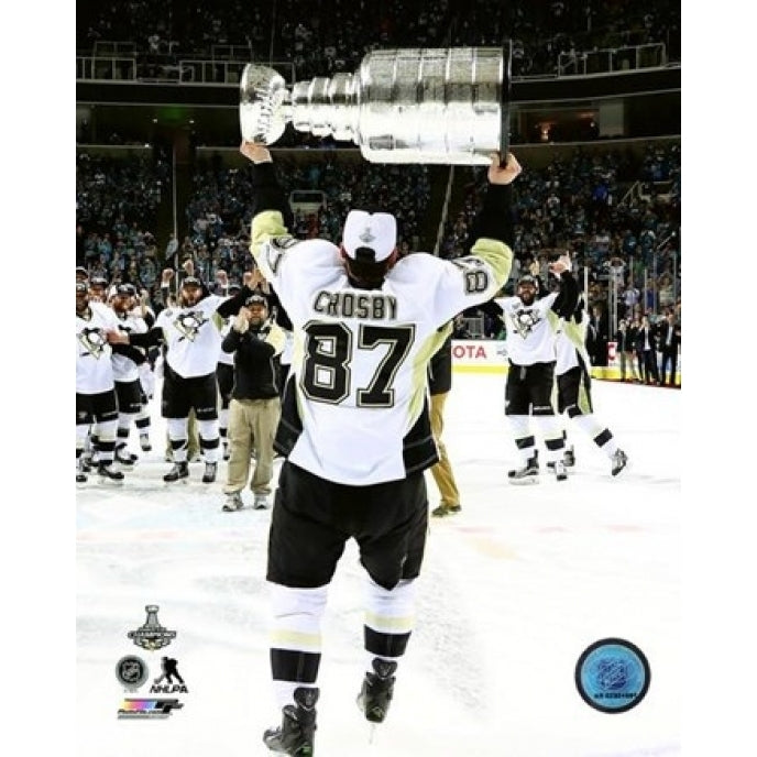 Sidney Crosby with the Stanley Cup Game 6 of the 2016 Stanley Cup Finals Sports Photo Image 1