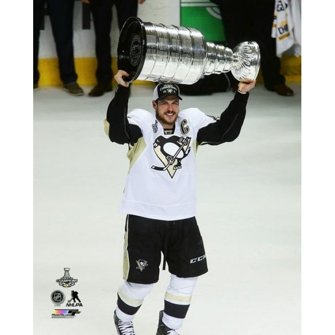 Sidney Crosby with the Stanley Cup Game 6 of the 2016 Stanley Cup Finals Photo Print Image 1