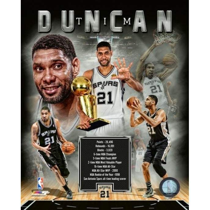 Tim Duncan Legends Composite Photo Print Image 1