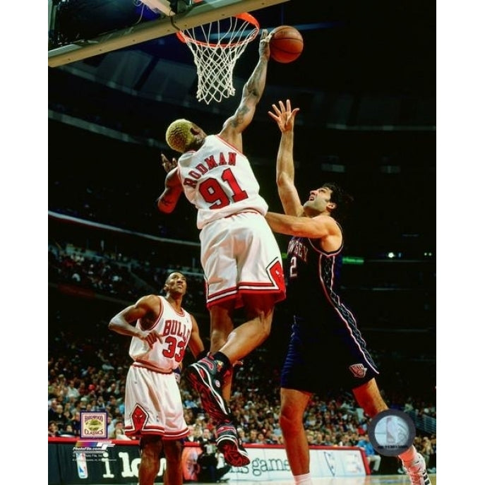 Dennis Rodman 1997-98 Action Photo Print Image 1