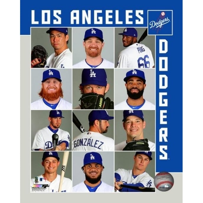 Los Angeles Dodgers 2017 Team Composite Photo Print Image 1