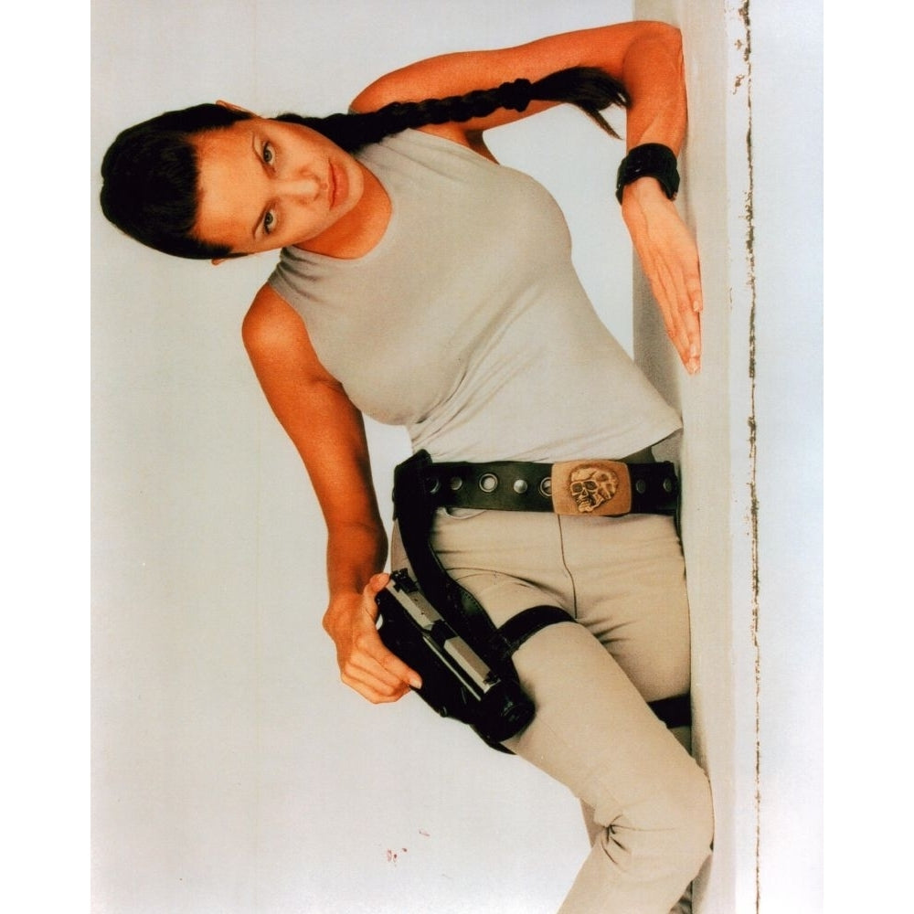 Angelina Jolie Laying In Tomb Raider Gear Photo Print - Item PIC00352 Image 1