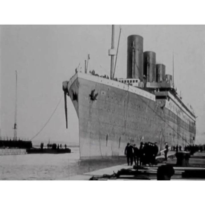 Photo Still from 1912 footage View of Titanic in dock at Belfast Poster Print Image 1