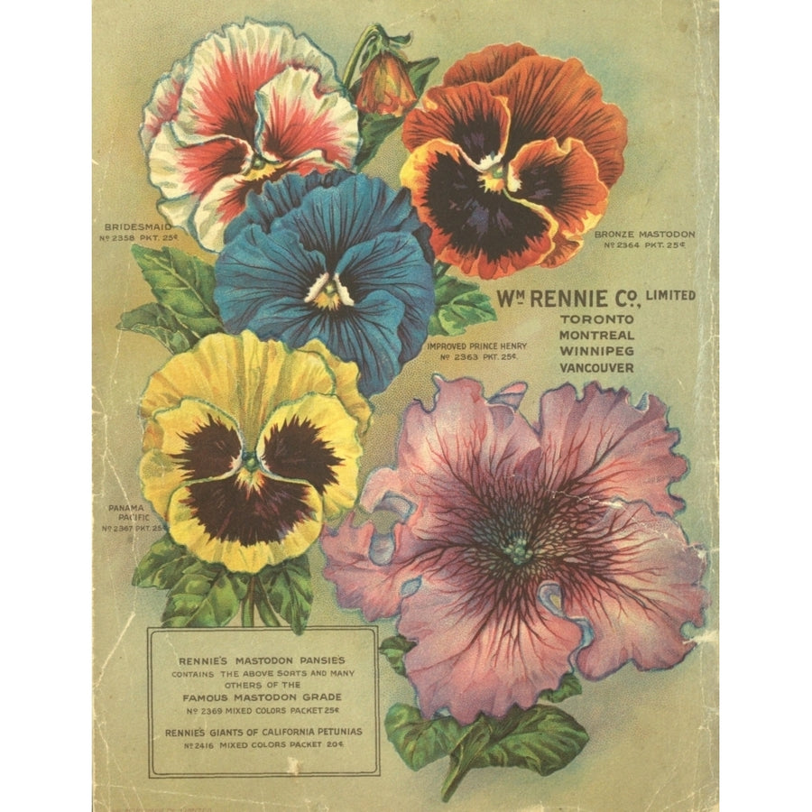 Rennies Seed Annual 1920 3 Poster Print Image 1