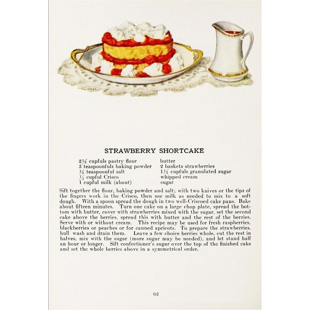 The Whys of Cooking 1919 Strawberry Shortcake Poster Print Image 2