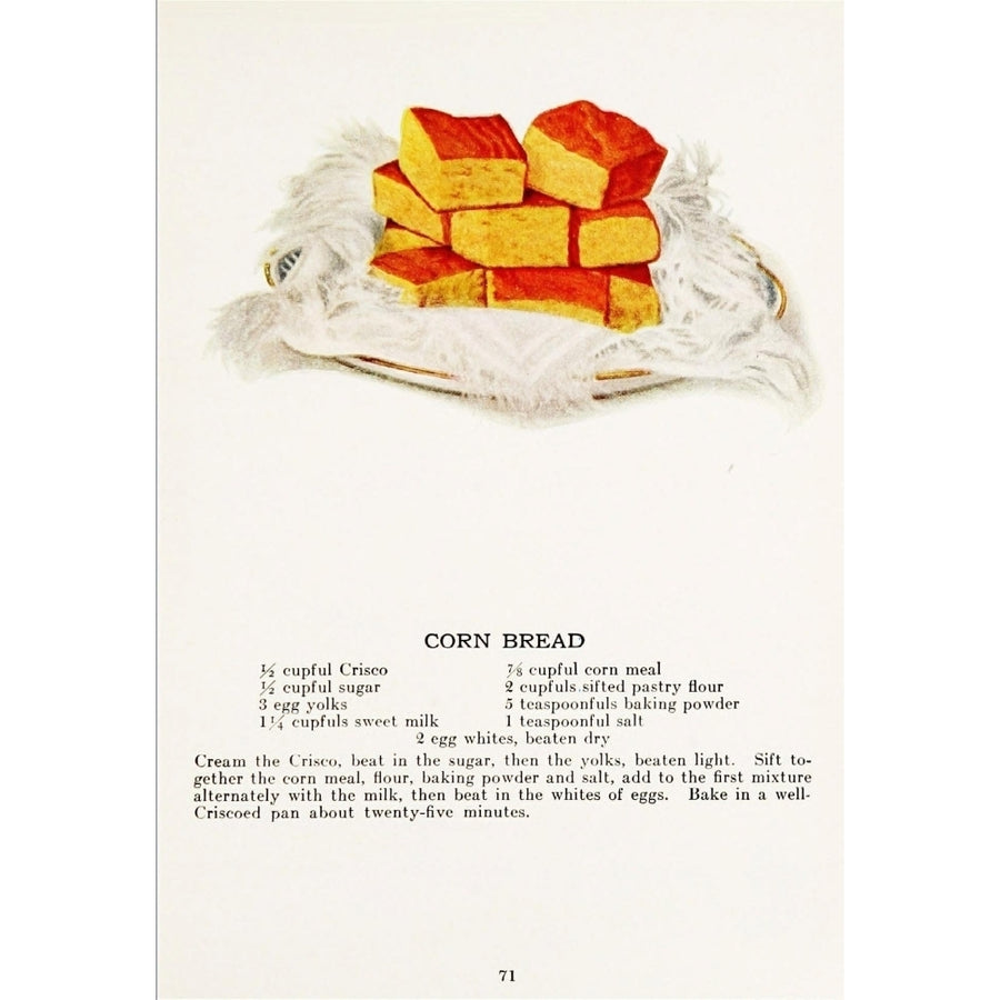 The Whys of Cooking 1919 Corn Bread Poster Print Image 1