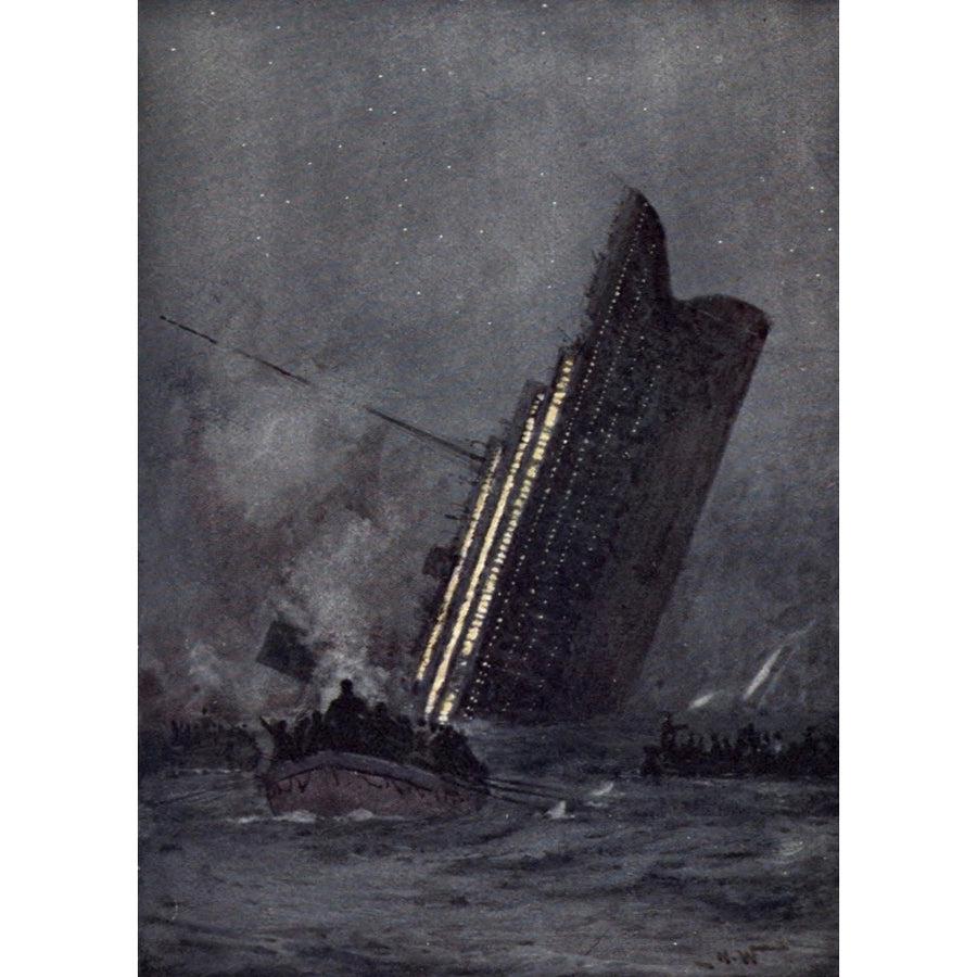 N.W. Titanic 1912 Sinking of Titanic Poster Print Image 1