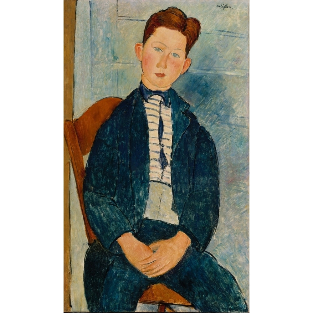 Boy in a Striped Sweater 1918 Poster Print by  Amedeo Modigliani Image 2