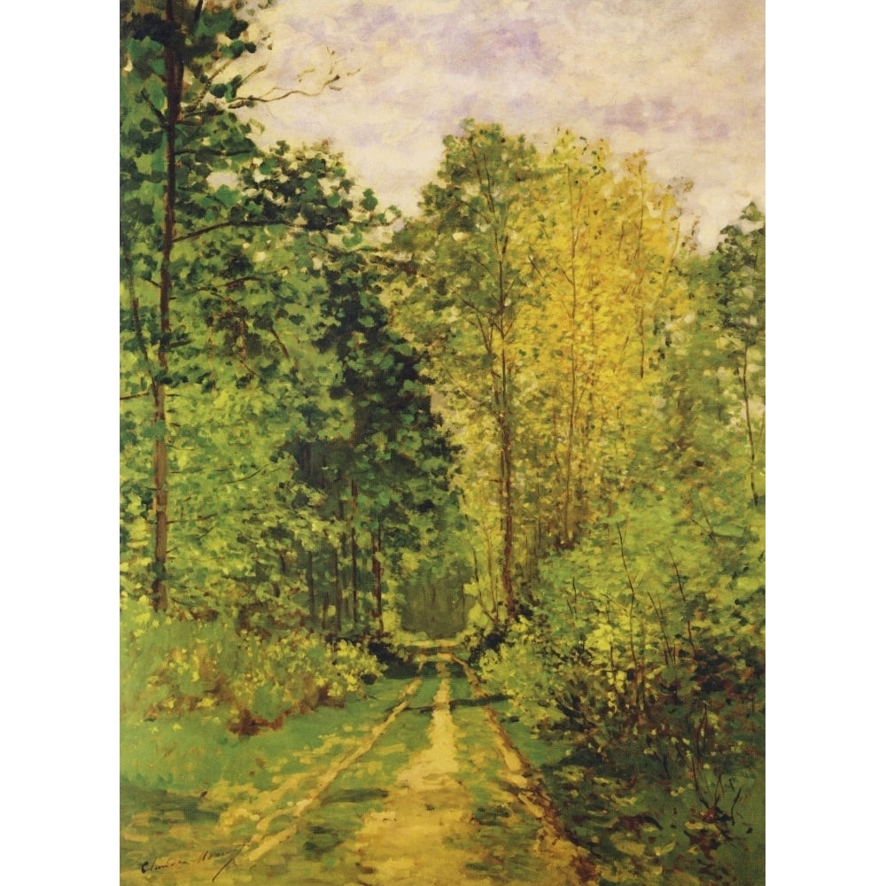 Wooded path 1865 Poster Print by Claude Monet Image 2