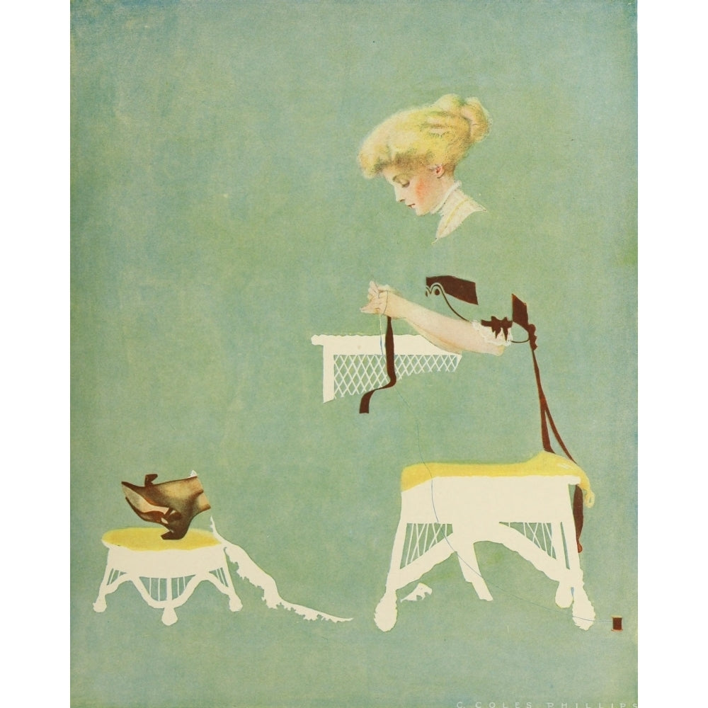 A Gallery of Girls 1911 Home ties Poster Print by Clarence Coles Phillips Image 2