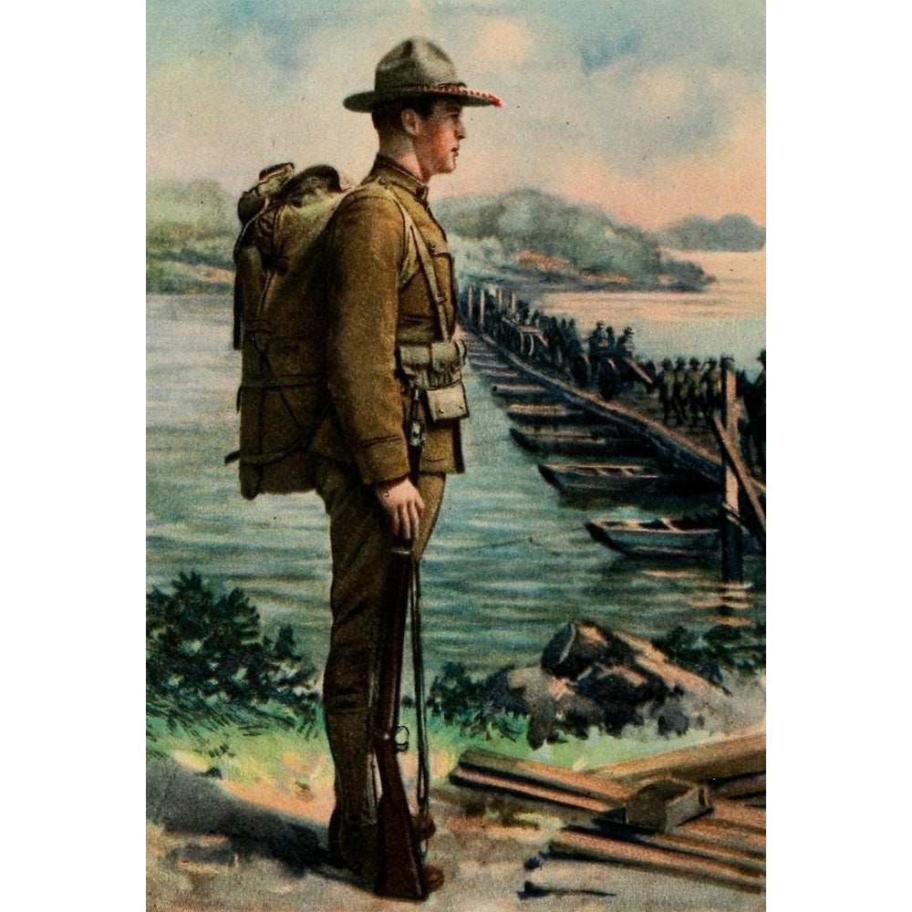 The Army and Navy of the US 1917 Engineer Poster Print by Unknown Image 1