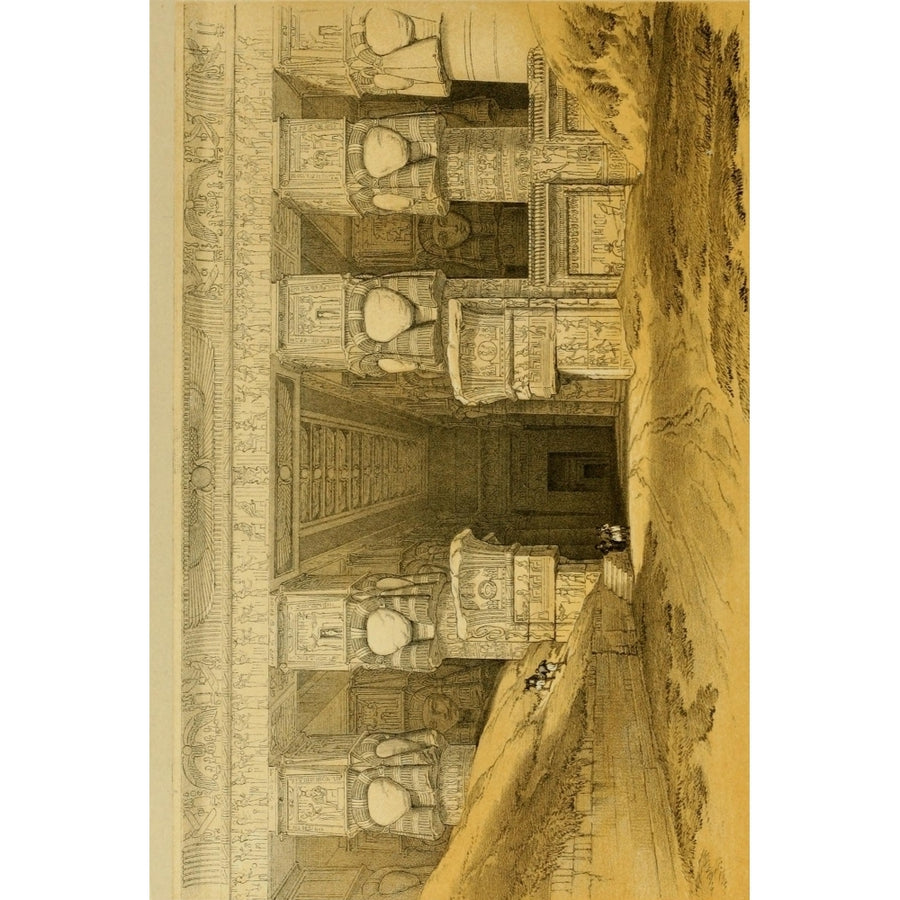 The Holy Land 1855 Portico of the Temple of Dendera Poster Print by David Roberts Image 1