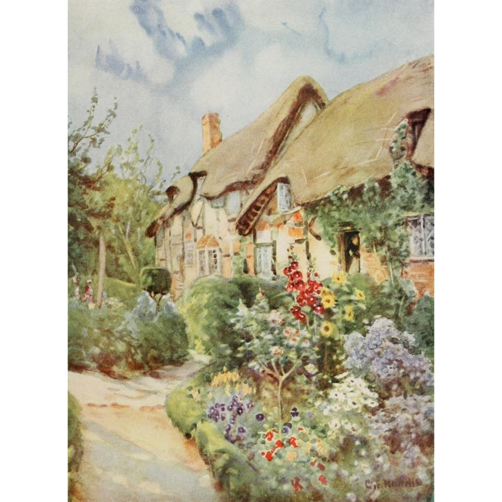 Britain Beautiful 1920 Anne Hathaways Cottage Shottery Poster Print by George F. Nicholls Image 1