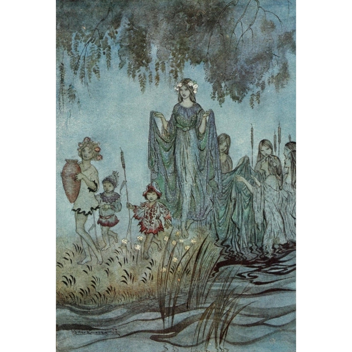 Comus 1921 Sabrina rises Poster Print by Arthur Rackham Image 2