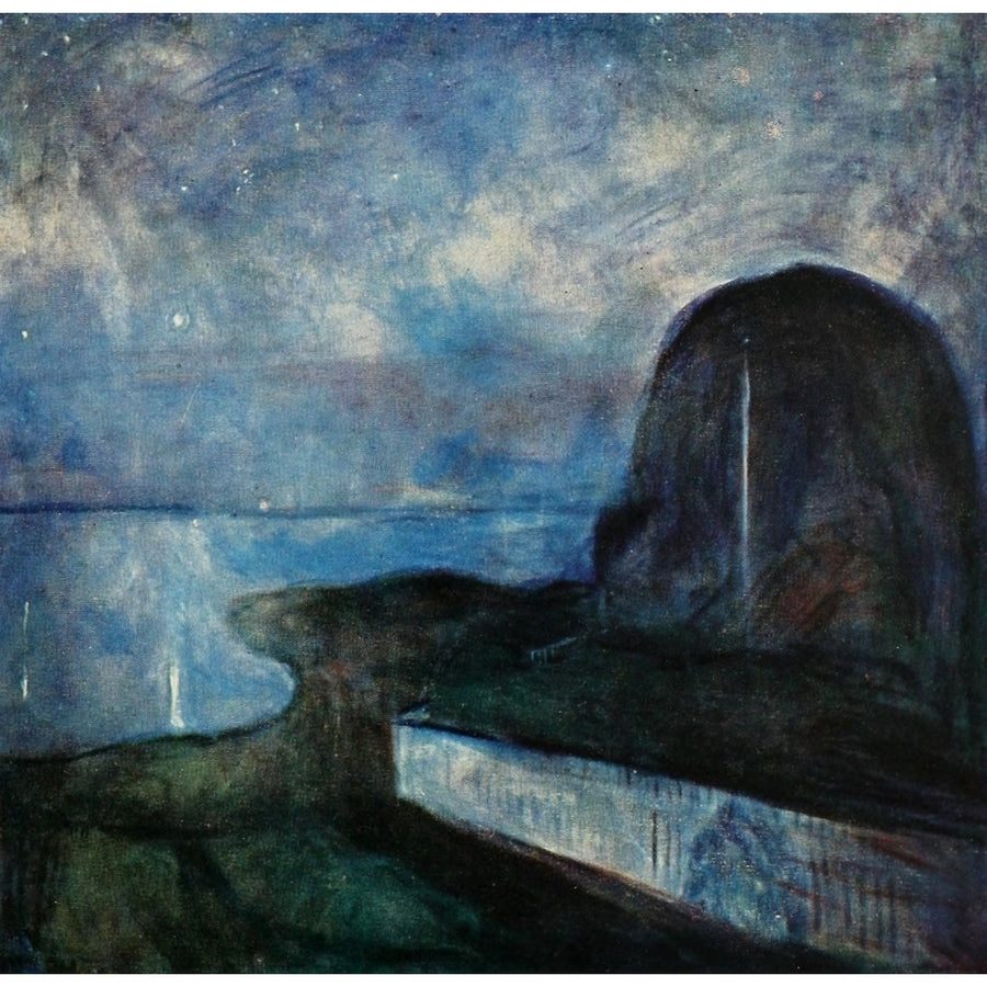 Starry Night 1893 Poster Print by Edvard Munch Image 1