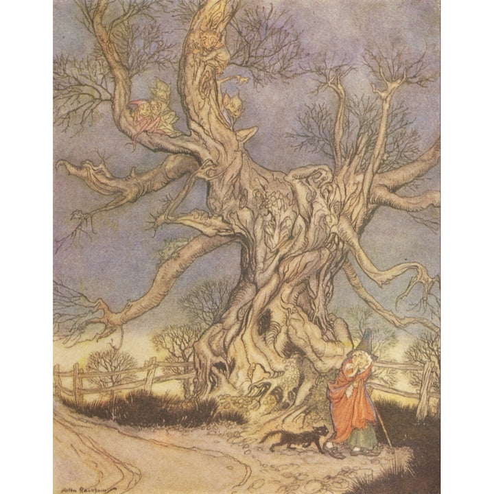 Legend of Sleepy Hollow 1928 Major Andres tree Poster Print by A. Rackham Image 2