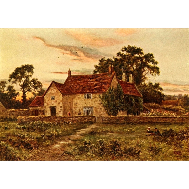 In Unfamiliar England 1910 Sulgrave Manor Poster Print by Daniel Sherrin Image 1