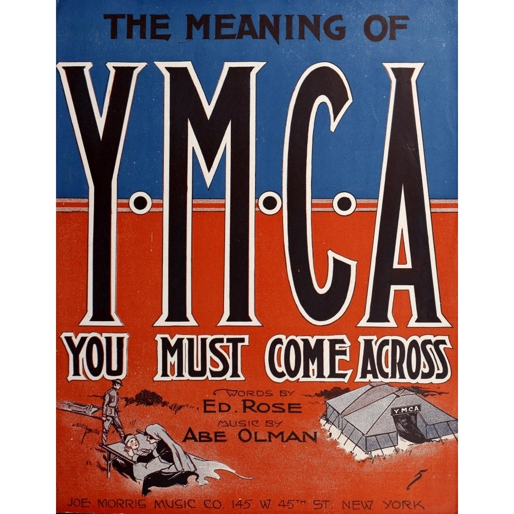 Sheet Music Cover 1918 The Meaning of YMCA Poster Print by Unknown Image 2