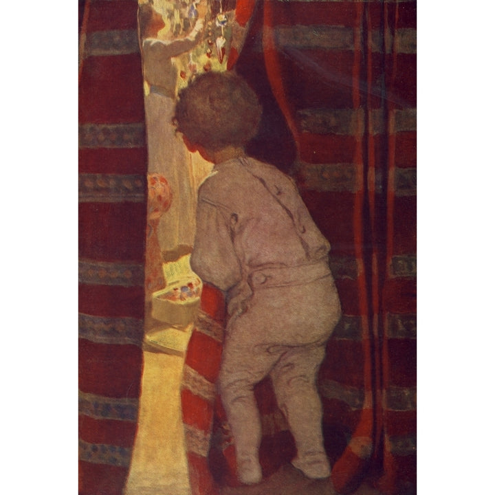 The Everyday Fairy Book 1915 Watching mother on Christmas Eve Poster Print by Jessie Willcox Smith Image 2