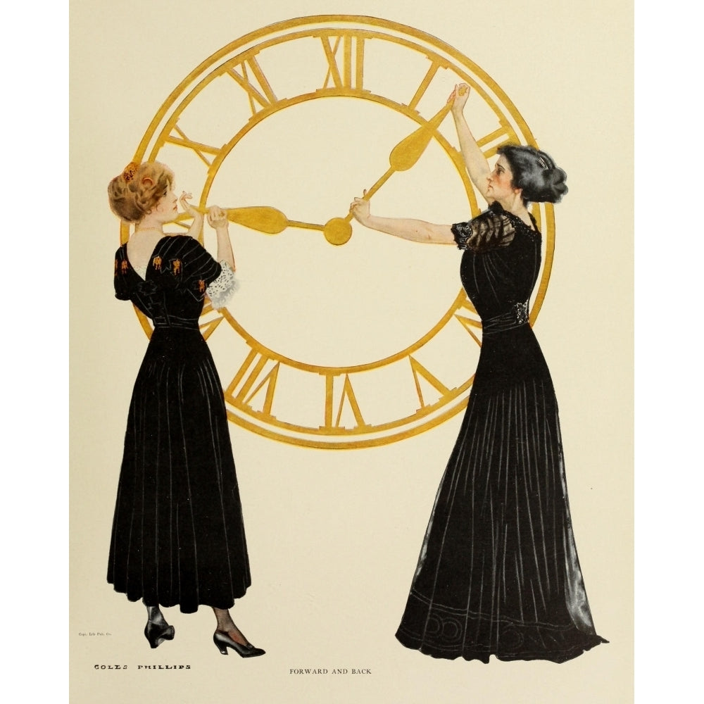 A Gallery of Girls 1911 Forward and back Poster Print by Clarence Coles Phillips Image 1