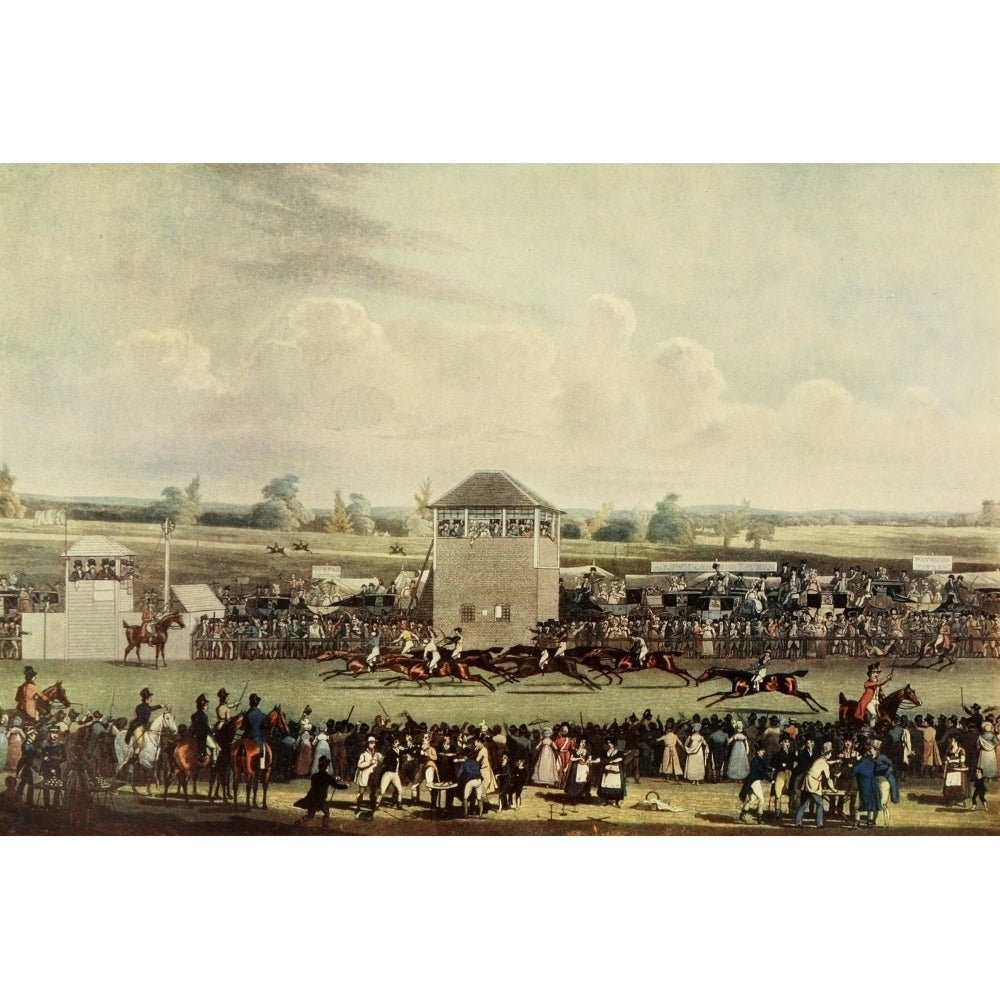 Old Sporting Prints 1908 Ascot Heath Races Poster Print by James Pollard Image 1