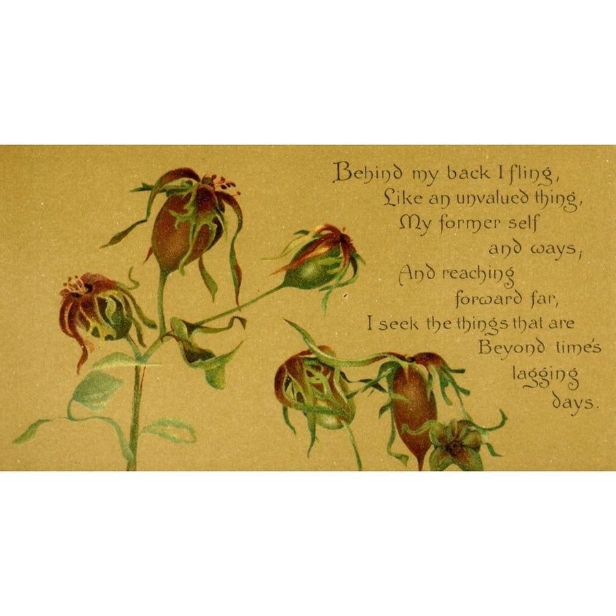 Parables of the Cross 1890 Behind my back I fling Poster Print by Isabella Lilias Trotter Image 1