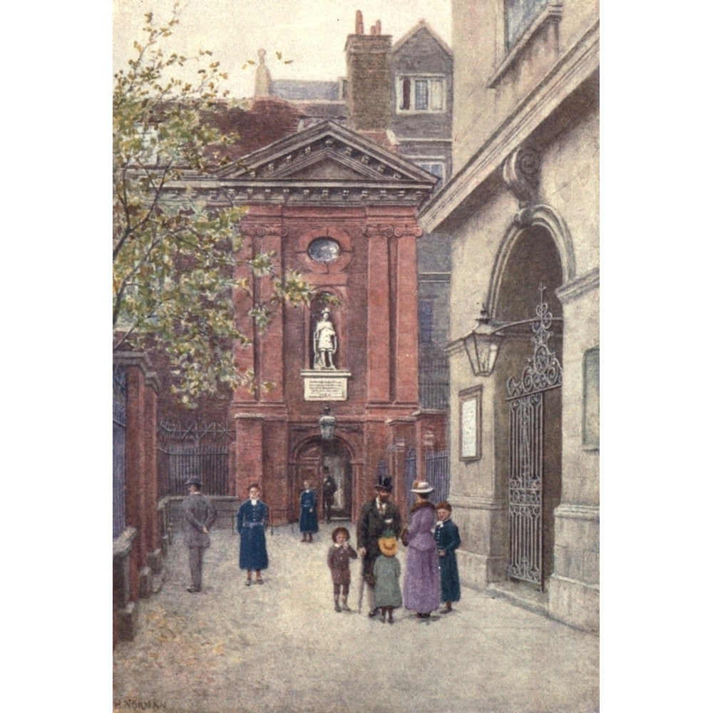 London Vanished and Vanishing 1905 Christs Hospital and Christs Church Poster Print by Philip Norman Image 2