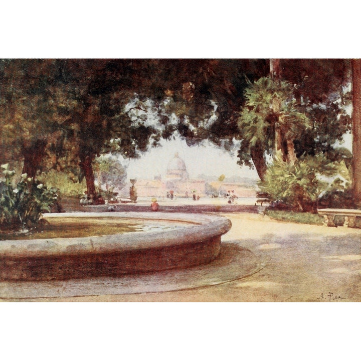 Rome 1905 St. Peters from the Pincian Gardens Poster Print by Alberto Pisa Image 2