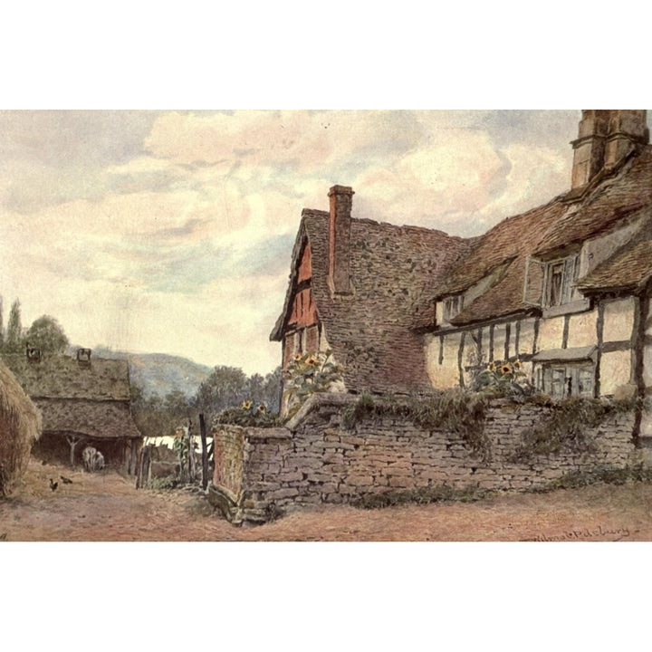 Old English Country Cottages 1906 Pershore Poster Print by Wilmot Pilsbury Image 2