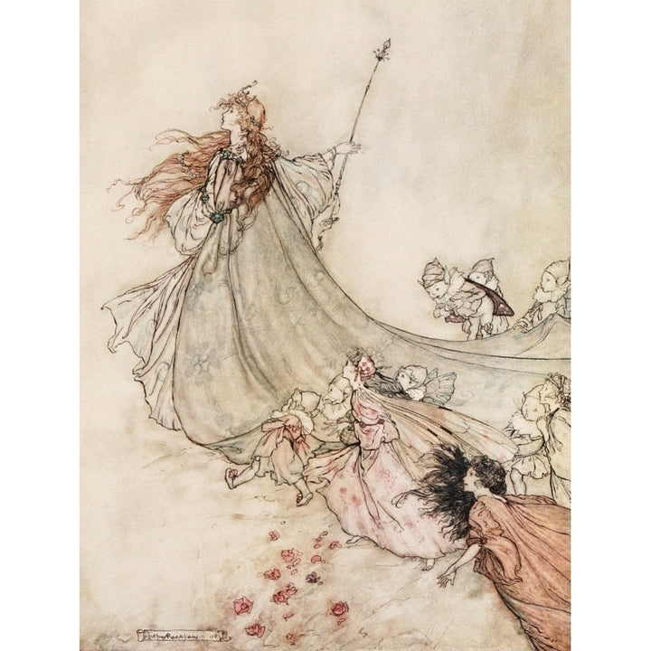 Midsummer Nights Dream 1908 Titania Poster Print by A. Rackham Image 1