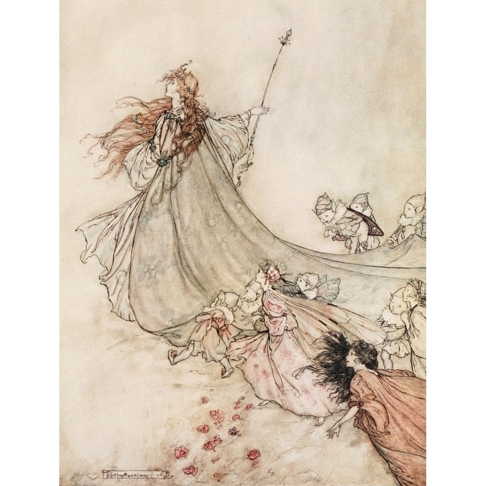 Midsummer Nights Dream 1908 Titania Poster Print by A. Rackham Image 2