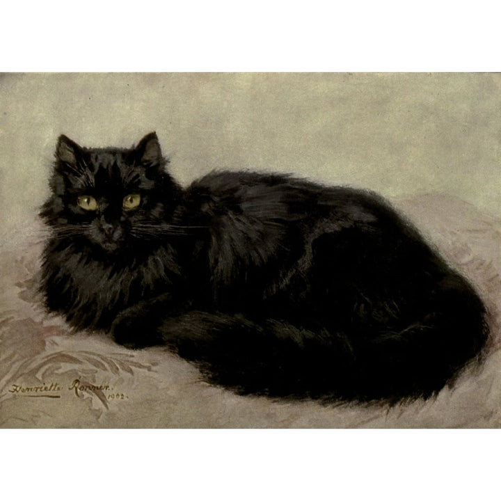 The Book of the Cat 1903 Black cat Poster Print by Henriette Ronner-Knip Image 1