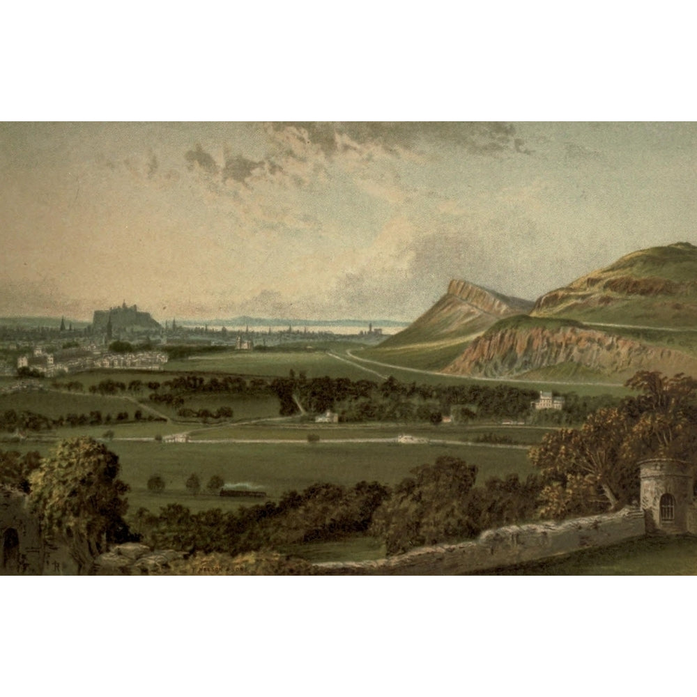 T. Nelson and Sons Souvenir of Scotland 1897 Edinburgh from Craigmillar Castle Poster Print by T. Nelson and Sons Image 1