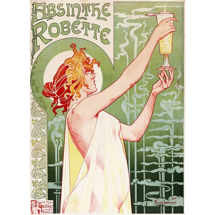 Absinthe Robette 1896 Poster Print by T. Privat-Livemont Image 1