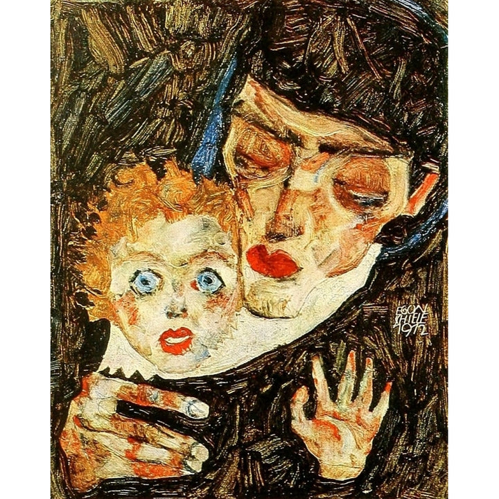 Mother and Child 1912 Poster Print by Egon Schiele Image 1