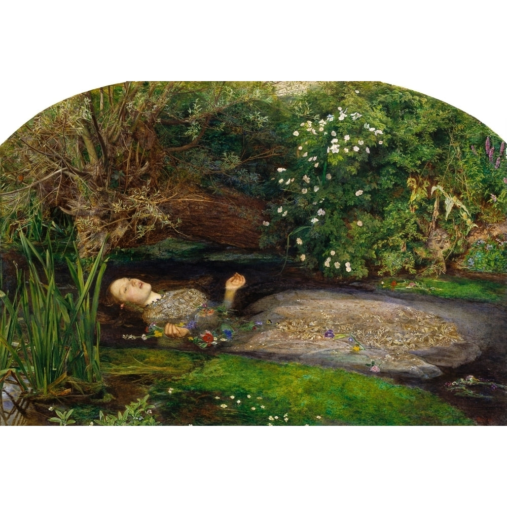 Ophelia History of Painting 1900 Poster Print by John E. Millais Image 1