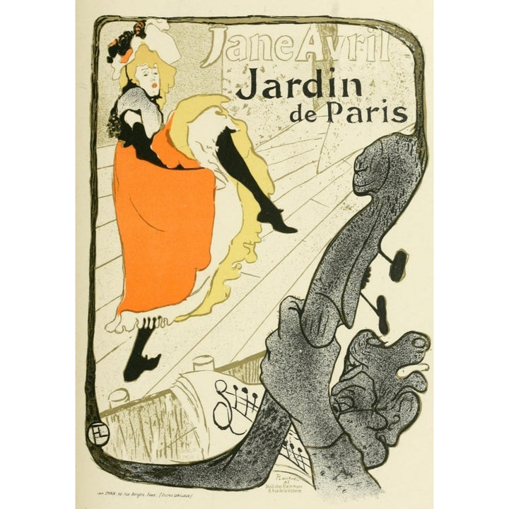 Jane Avril Jardin de Paris Poster Print by H. de Toulouse-Lautrec Image 2